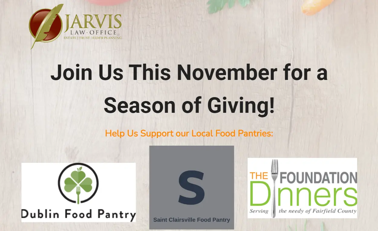 Jarvis Law Office Announces Season of Giving to Benefit Local Food Pantries | Dublin, OH